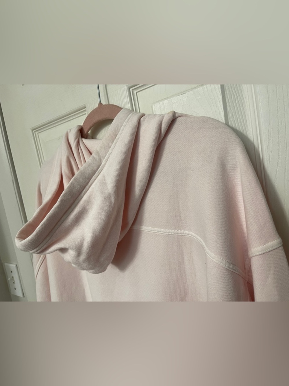 ❗️Sold❗️Aerie Oversized Travel Hoodie Pink Petal Longer Length Size M NWT - Picture 10 of 11